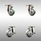 Service Caster 3 Inch 316SS Gray Polyurethane Wheel Swivel Top Plate Caster Brakes SCC, 2PK SCC-SS31620S314-PPUB-2-TLB-2 - alternate 1